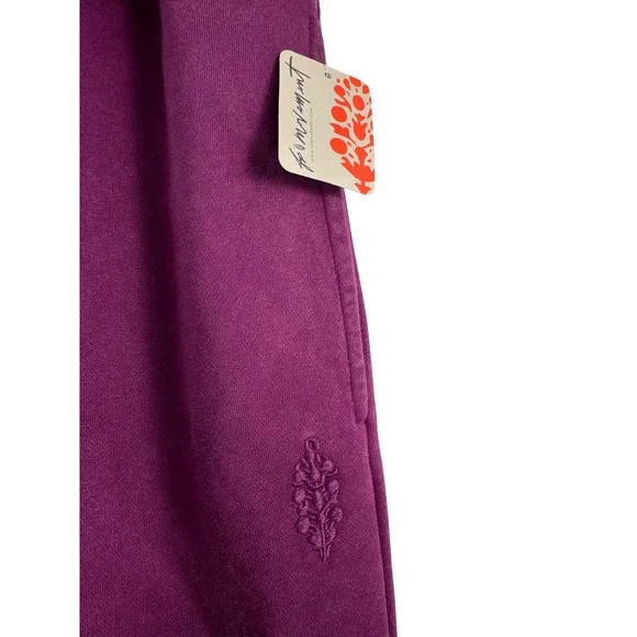 Free People Movement Final Cut Sweatpants‎ Purple lounge baggy beach sz M - Picture 3 of 8